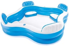 Piscine Familiale - Piscine Rectangulaire Gonflable de 181 x 141 x 46 cm, Baignoires de Piscine Lounge pour Centre de Natation Blow Up Leisure pour Enfants Adultes Famille, Jardin, Water Party