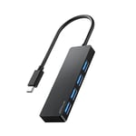 ANYPLUS Adaptateur USB C vers USB, 4 Ports USB 3.0 Hub 5Gbps Adaptateur USB C Hub Multiport USB Compatible MacBook, Mac Pro, iMac, Surface, XPS, Flash Drive, Mobile HDD