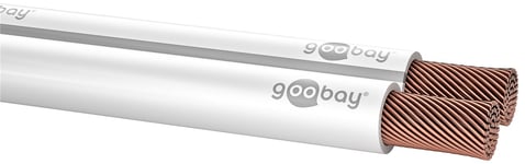 Goobay Högtalarkabel, 2 x 4.0 mm<sup>2</sup> CCA, vit, 10 meter