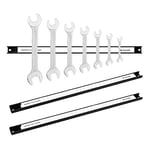 Navaris 3x barre magnétique pour outils - Baguette aimantée accroche murale divers outils - Rangement outillage maison garage atelier 45 x 2,3 cm