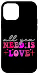 Coque pour iPhone 12 mini All You Need Is Love Retro Esthétique