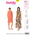 Burda 6498 - Kjole EUR: 34-46, US: 8-20