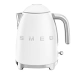 Bouilloire SMEG - Design Années 50 - Blanc Mat - 1,7L - 2400W - Anti-calcaire