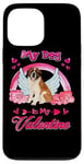 iPhone 13 Pro Max My Dog Is My Valentine Funny St Bernard Dog Valentines Day Case