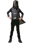 Licensierad Darth Vader Maskeraddräkt Skjorta, Mask och Mantel för Barn - 4-7 År