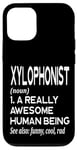 Coque pour iPhone 12/12 Pro Définition du lecteur de xylophone drôle - Xylophoniste