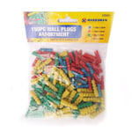 150pc Wall Plug Plugs Assorted  Mixed Colour  DIY Pack 5/6/7/8mm Rawl Plugs