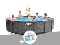 Kit piscine tubulaire Intex Baltik ronde 4,57 x 1,22 m + 6 cartouches de filtration