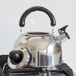1.8 Litre Stainless Steel Whistling Kettle Hob Gas StoveTop Caravan Camping Gift