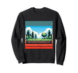 Retro game fans pixelated nature 8-bit wilderness pixels Sweatshirt