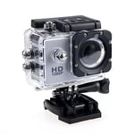 ZHUTA Caméra d'action 1080p HD 2,0" - Étanche - 3 MP - avec Accessoires - pour Natation, plongée, vélo, Moto, etc. (Gris)