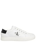 Calvin Klein Jeans Men Cupsole Trainers with Logo, White (Bright White), 46