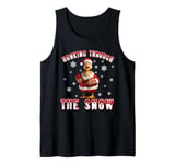 Retro Funny Goose Christmas Honking through the snow ltsp Tank Top