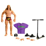 Mattel WWE Figurine Articulée Élite Riddle avec accessoires, 25 points d’articulation, mains interchangeables et accessoires, à collectionner, Jouet Enfant, Dès 3 ans, HKN74