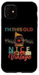 iPhone 11 I'm This Old Record Player Vintage Vinyl Music Men Women Fun Case