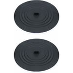 Lot De 2 Bouchons De Vidange en Silicone, Bouchons D'évier, Bouchon Baignoire, 15 cm, pour évier De Cuisine, Baignoire, Noir