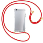 Collier pour Apple iPhone 6, 6S rouge (O) Etui Coque de protection avec cordon