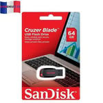 Clé USB Sandisk Cruzer Blade 64 GB - 2.0 - 64 GO - Mémoire flash - USB - Sandisk