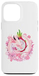 iPhone 13 Pro Max Dragon Fruit & Pink Dragon Big Bow New Year NYE ART ON BACK Case