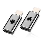 ARCELI 2Pcs Adaptateur USB C vers Lightning, 27W USB-C Lightning Adaptateur, Charge et Transfert de données, Lightning Adaptateur, pour i-Phone Mac-Book et Autres appareils de Type C, 480Mbps