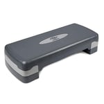 Umbro Aérobic Stepper - Step Fitness Réglable en Hauteur 10-15 cm - Stepper Fitness Appartement max. 150 kg - Revêtement Antidéperant - Plastique - Gris