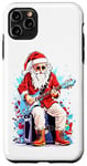 Coque pour iPhone 11 Pro Max Guitare de Noël Père Noël Krampus