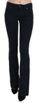 GALLIANO Jeans Cotton Black Mid Waist Boot Cut Denim Pants s. W25