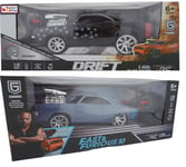 2.4GZ Fast & Furious Dodge Radio Remote Control Car 1/18 Stunt Car Pack of X2