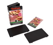 Tefal Snack Collection cracker plates for sandwich grill Black