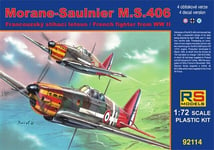 Morane Saulnier Ms. 406 4 Decal V. Pour Vichy, Luftwaffe, Finland 1:72 Plastic