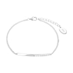 s.Oliver bracelet 925 argent sterling dames bijoux de bras, avec zirconia synth., 17+3 cm, argent, Livré en boîte cadeau de bijoux