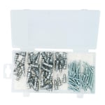 Plasterboard Dry Wall Speed Rawl Plugs & Metal Screws Fixings Fasteners 100PCS