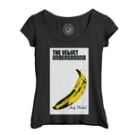 T-Shirt Femme Col Echancré The Velvet Underground Andy Warhol Rock 70's Vintage