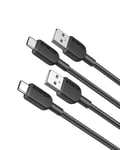 Anker USB C Cable, [2 pack, 3ft] 310 A to C Charger 3ft, Black