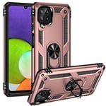 Samsung Galaxy A22 4G      Military Armour Case    RoseGold