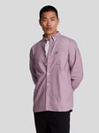 Lyle & Scott Lyle &amp; Scott Long Sleeve Plain Regular Fit Oxford Shirt - Purple, Purple, Size S, Men