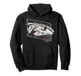 Star Wars Millennium Falcon Sideways Poster Pullover Hoodie