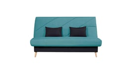 Housse pour clic clac 130  cm ABA IZIA coloris bleu aqua