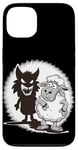 iPhone 13 Unique Comic Sheep and Wolf Shadow for a Sheep Lover Case