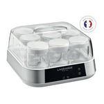 459002 - Yaourtiere Ligne + goupillon - 9 pots en verre - Programmable 15h - 18W - Ecran electronique - Arret automatiq - Lagrange