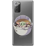 ERT GROUP mobile phone case for Samsung GALAXY NOTE 20 original and officially Licensed Star Wars pattern Baby Yoda 026 optimally adapted to the shape of the mobile phone, partially transparent