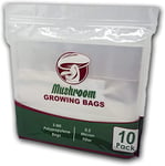 The Magnificent Bee Reinforced Mushroom Growing Bags/Mushroom Spawn Bags (10 Pack)