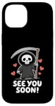 Coque pour iPhone 14 See You Soon - Faucheuse Halloween