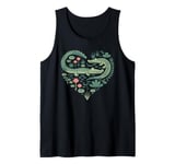 Cute Alligator Heart Crocodile Gator for Kids Tank Top