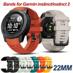 Ranneke Garmin Instinct Pehmeällä Silikonirannekkeella - Yhteensopiva Instinct 2/Solar/Tactical/1