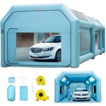 Cabine Peinture Voiture 8x4x3m, Tente Pulverisation Gonflable Garage Tissu Oxford 210D pvc Souffleur Gonflage 950W Souffleur de Ventilation 330W