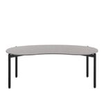 Kartell - Undique Low Table 120x60 Black Legs Light Gray Terrazzo - Soffbord - Patricia Urquiola - Grå,Svart - Metall/Sten