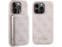 Guess  Guess Gubpm5p15x4gemgp Apple Iphone 15 Pro Max Hardcase + Powerbank 5000Mah Magsafe 4G Metal Logo Różowy/Pink