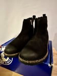 Birkenstock Melrose Shearling Black Suede Side Zip Boots UK 4.5/EU 37