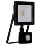 GERMINA Focos LED Exterior 10W CON SENSOR DE MOVIMIENTO, 1000LM 4000K LED Exterior, Proyector LED Impermeable IP65 Luz de Inundación para Terraza, Jardín, Patio, Pasillo